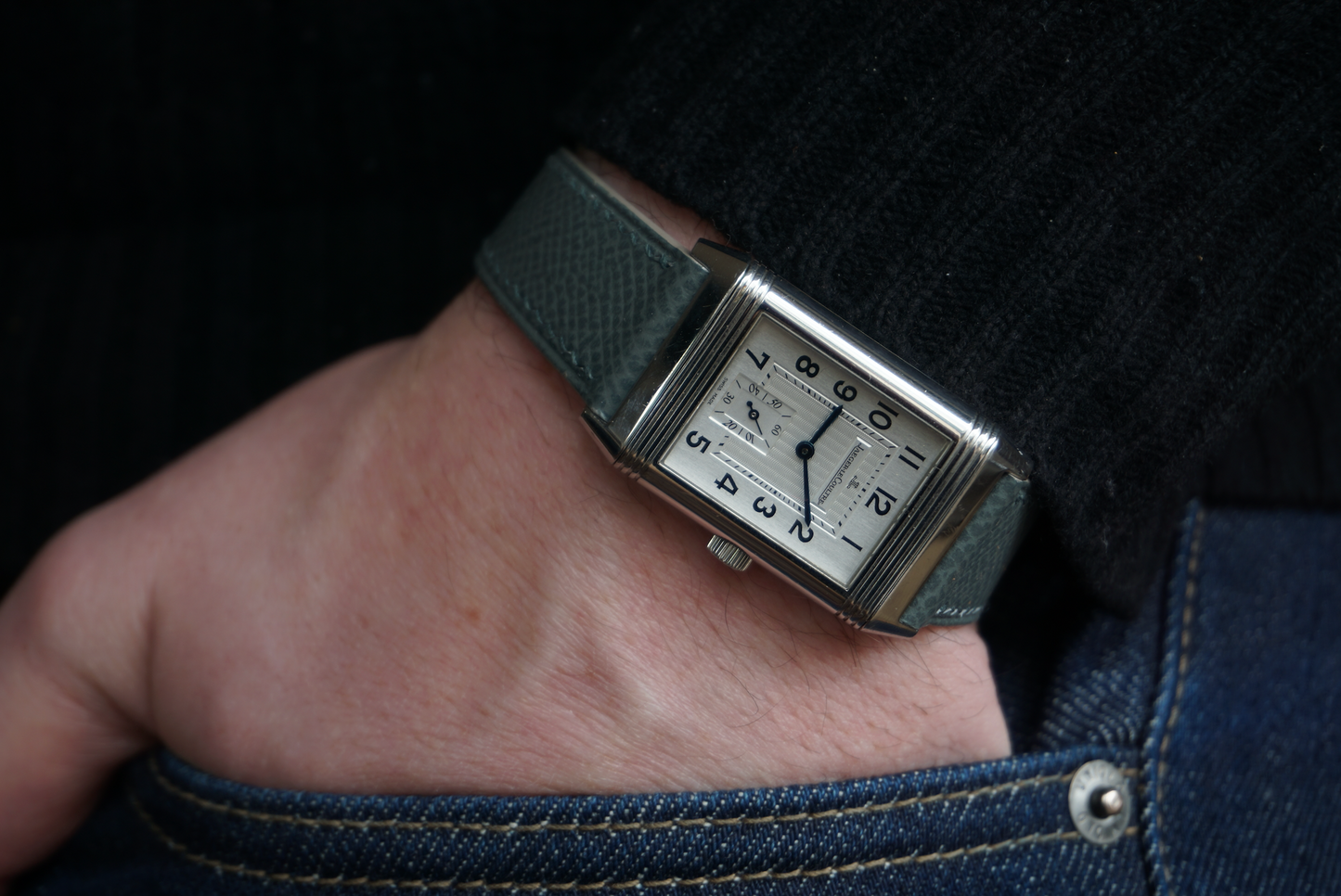 Etain  (Grey) Epsom leather watch strap