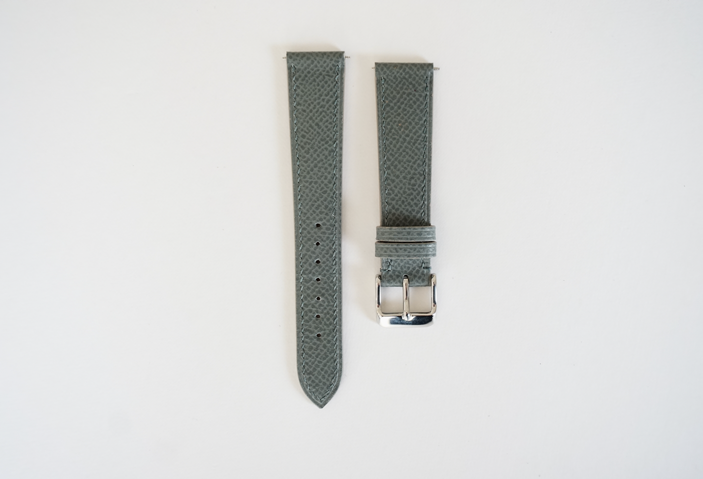 Etain  (Grey) Epsom leather watch strap