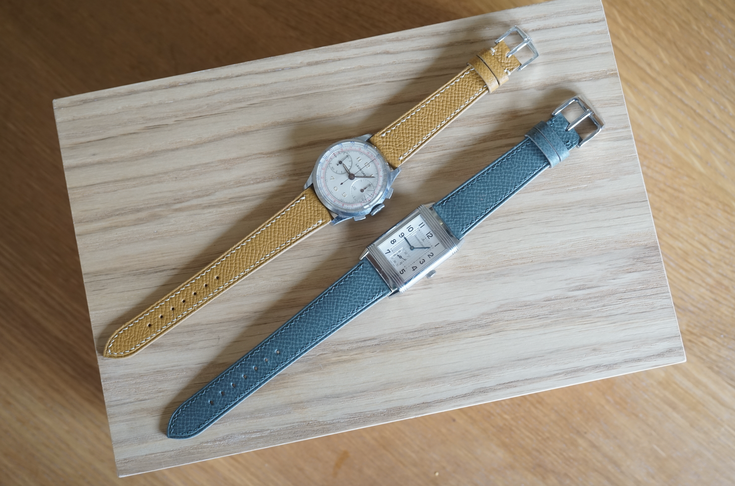 Etain  (Grey) Epsom leather watch strap