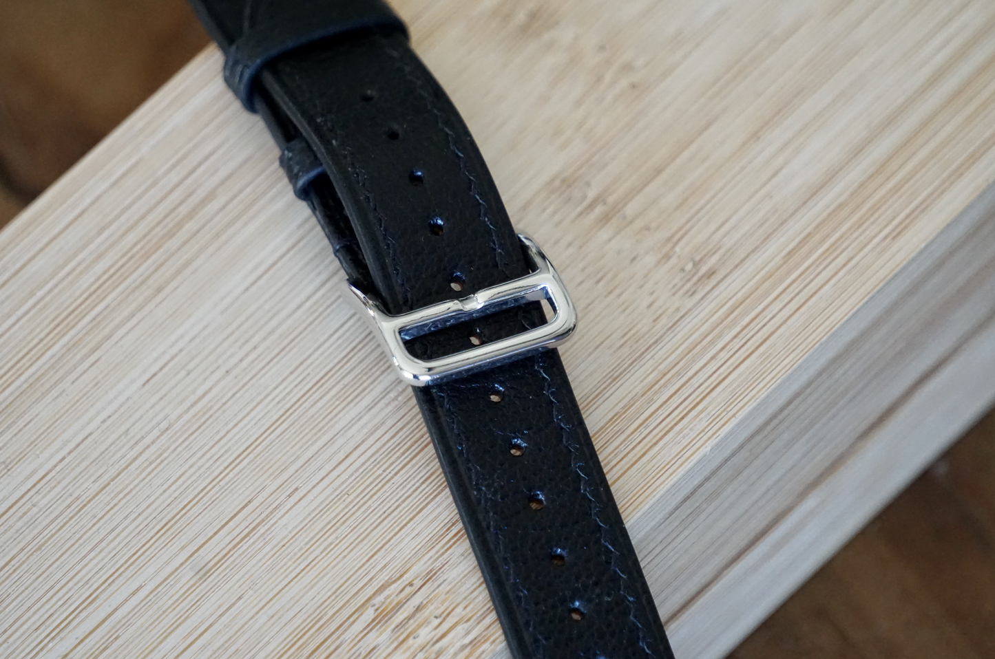 Double tour  Chrevre leather watch strap (also for apple watch)