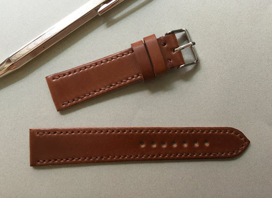 Bourbon Cordovan Black Italian Leather Watch Band
