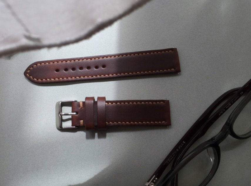 Brown Horween Chromexcel watch strap