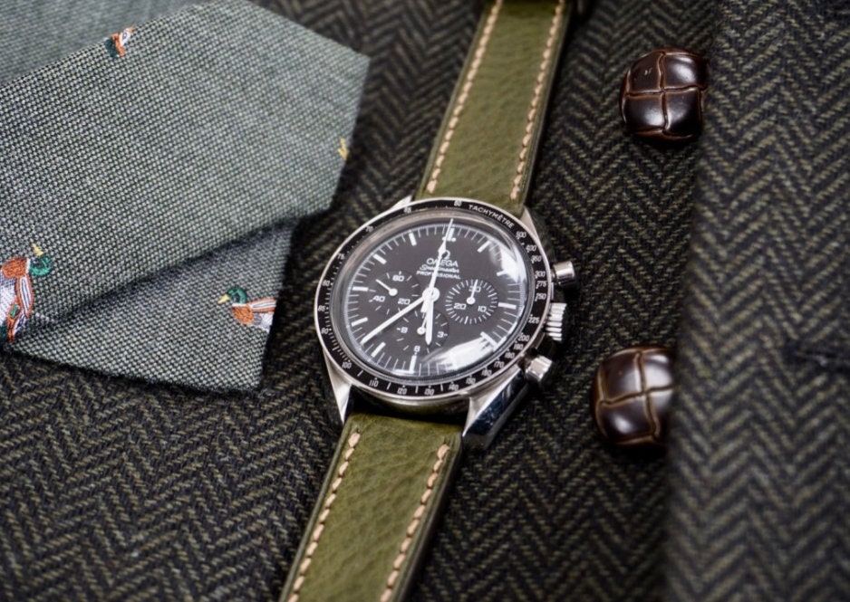 Green Minerva box watch strap