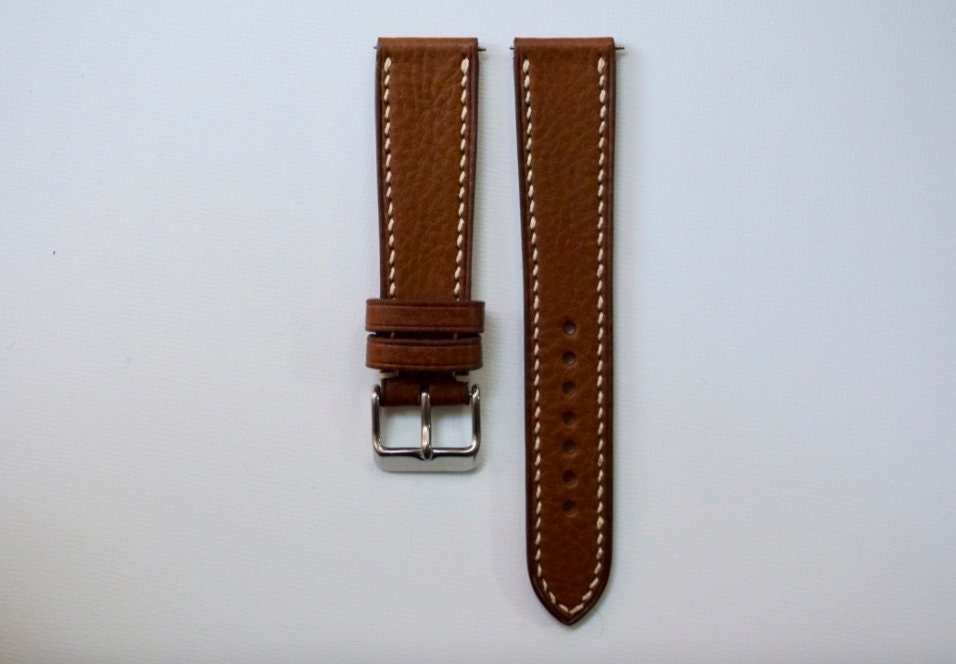 Whiskey Minerva outlet box leather custom watch strap 16mm, 17mm, 18mm, 19mm, 20mm, 21mm 22mm