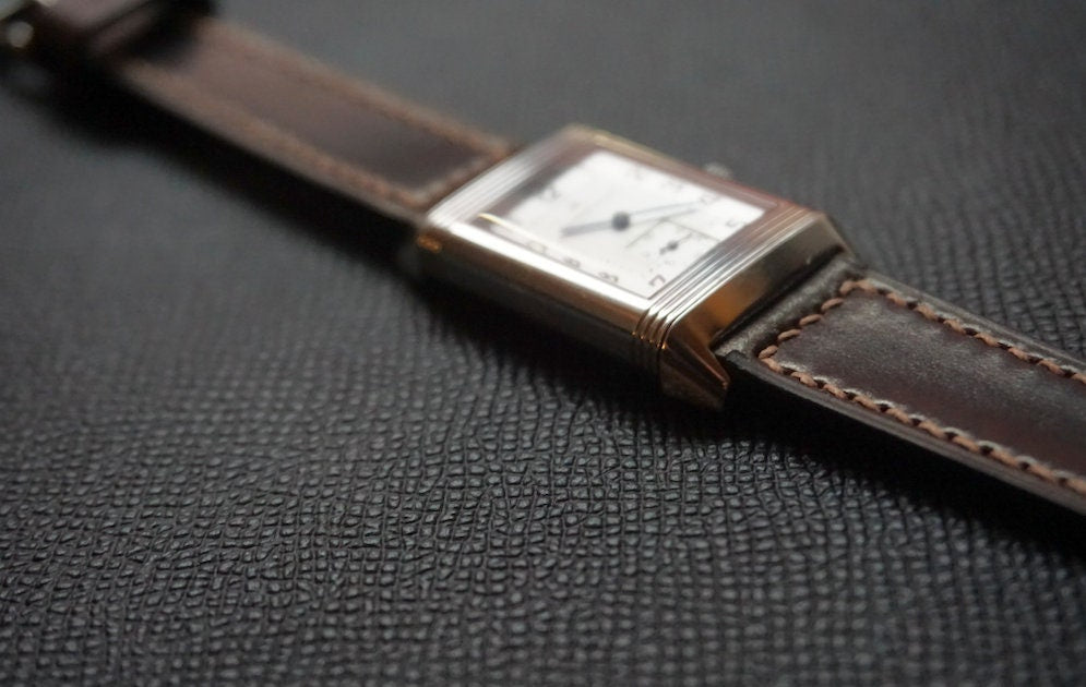 Box stitched no8 Horween shell cordovan watch strap