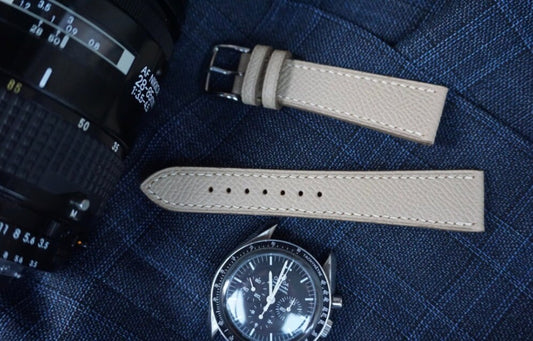 Trench Epsom leather watch strap