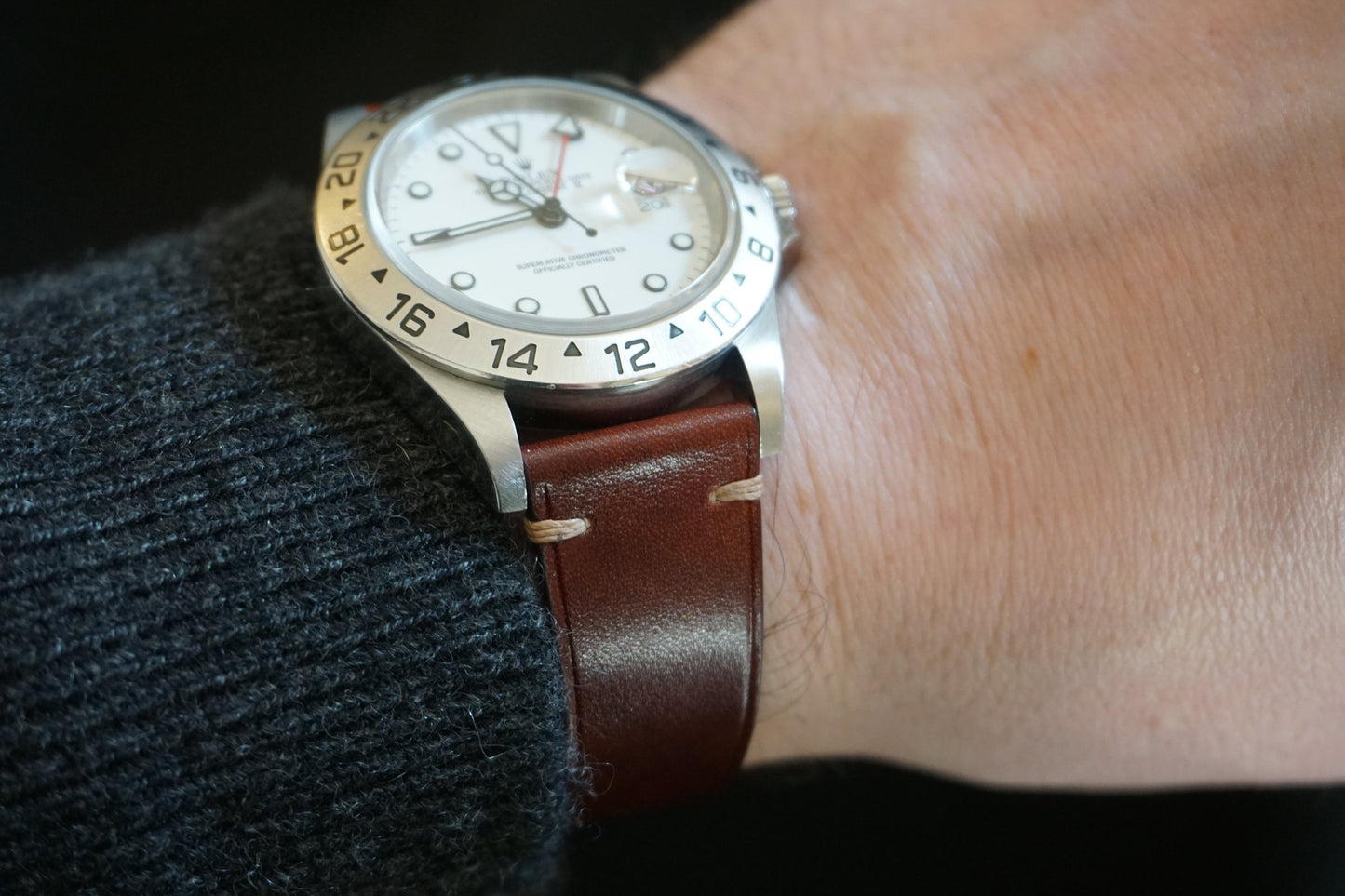 Gold Museum calf watch strap