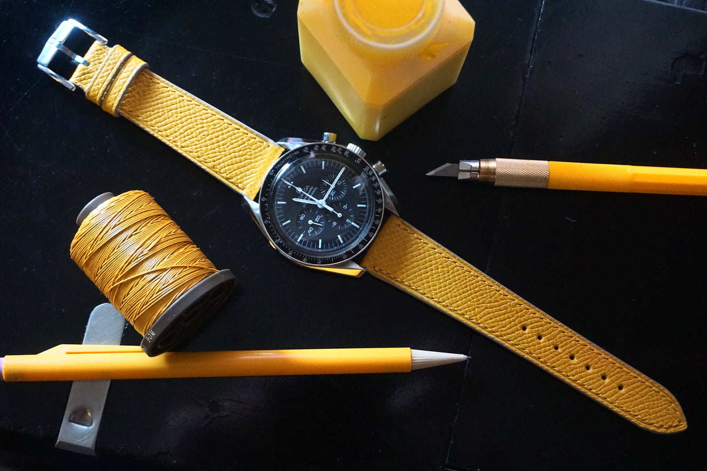 Epsom in Yellow watch strap