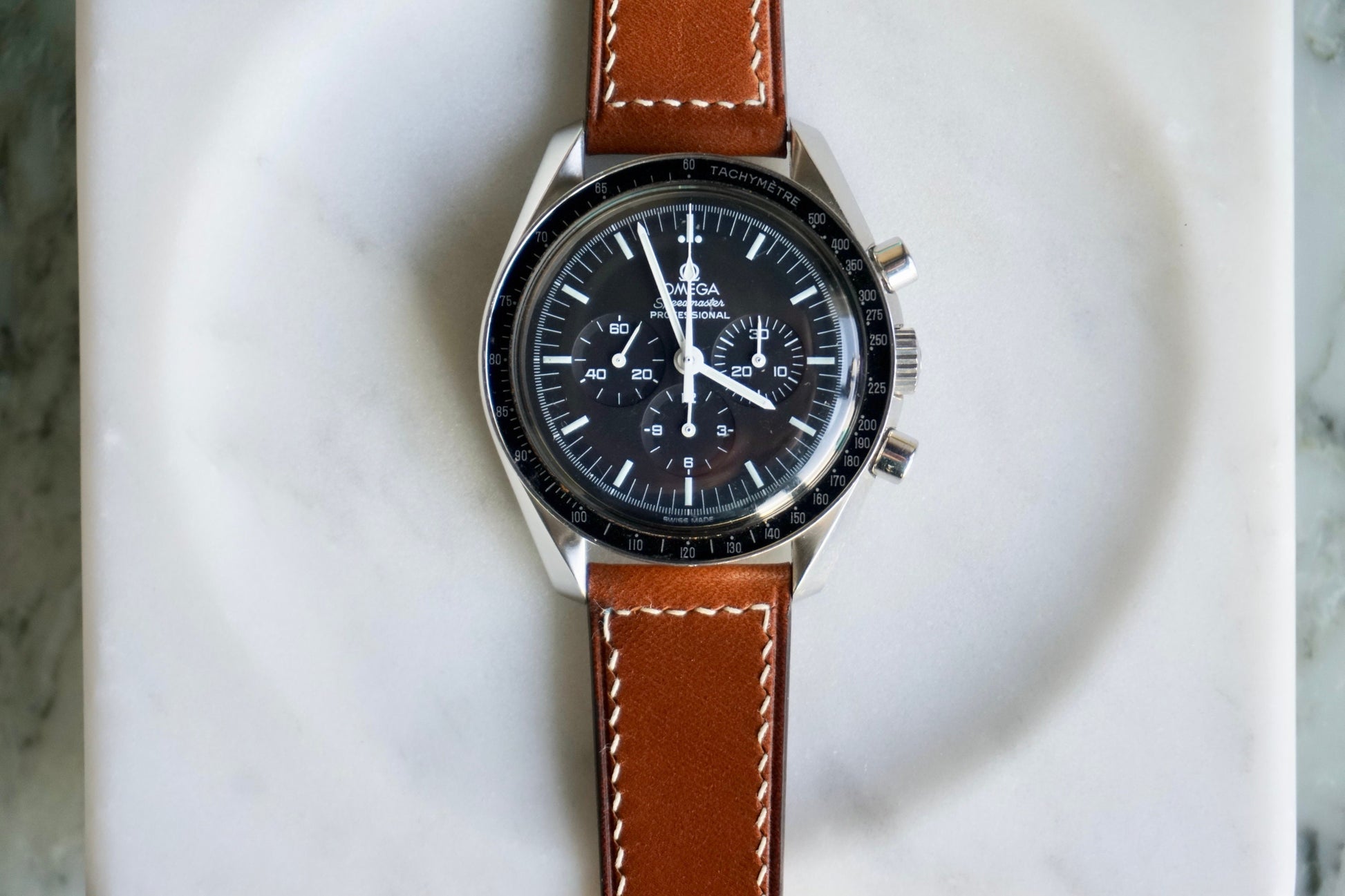 Golden Brown Barenia Leather Watch Strap Golden Brown Barenia 