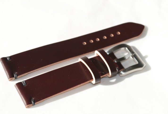 Cognac brown- Shell Cordovan watch strap
